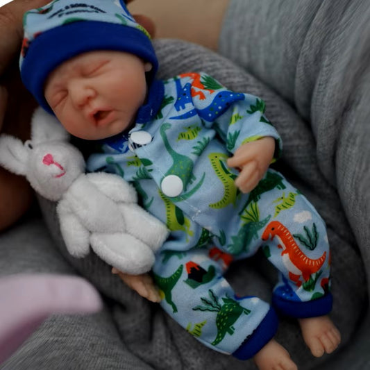 mini reborn doll boy sleeping