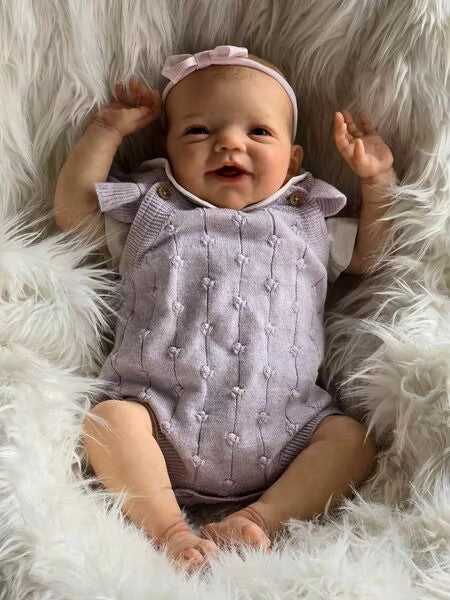 reborn baby doll realistic Charlie smiling