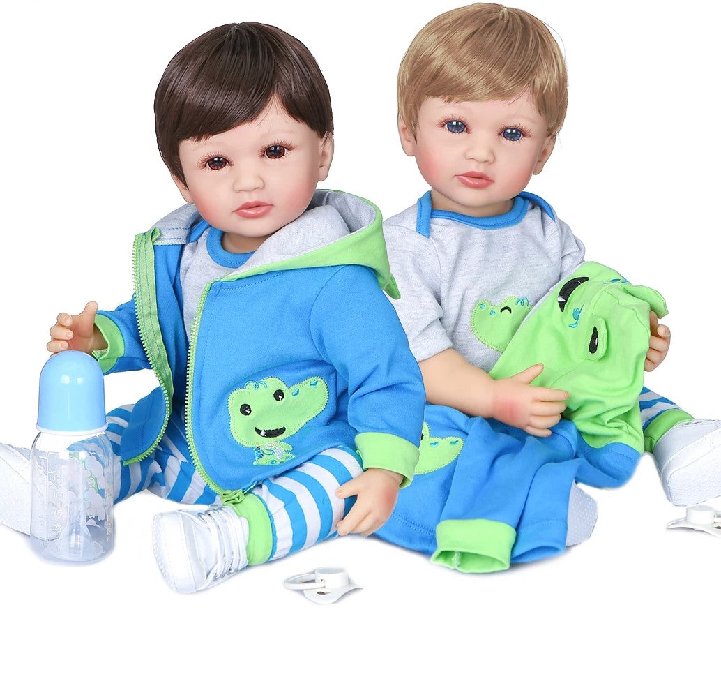 reborn baby boy blonde and black hair