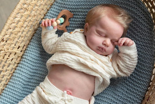 Reborn doll toddler Loulo Cuddly newborn doll with golden hair