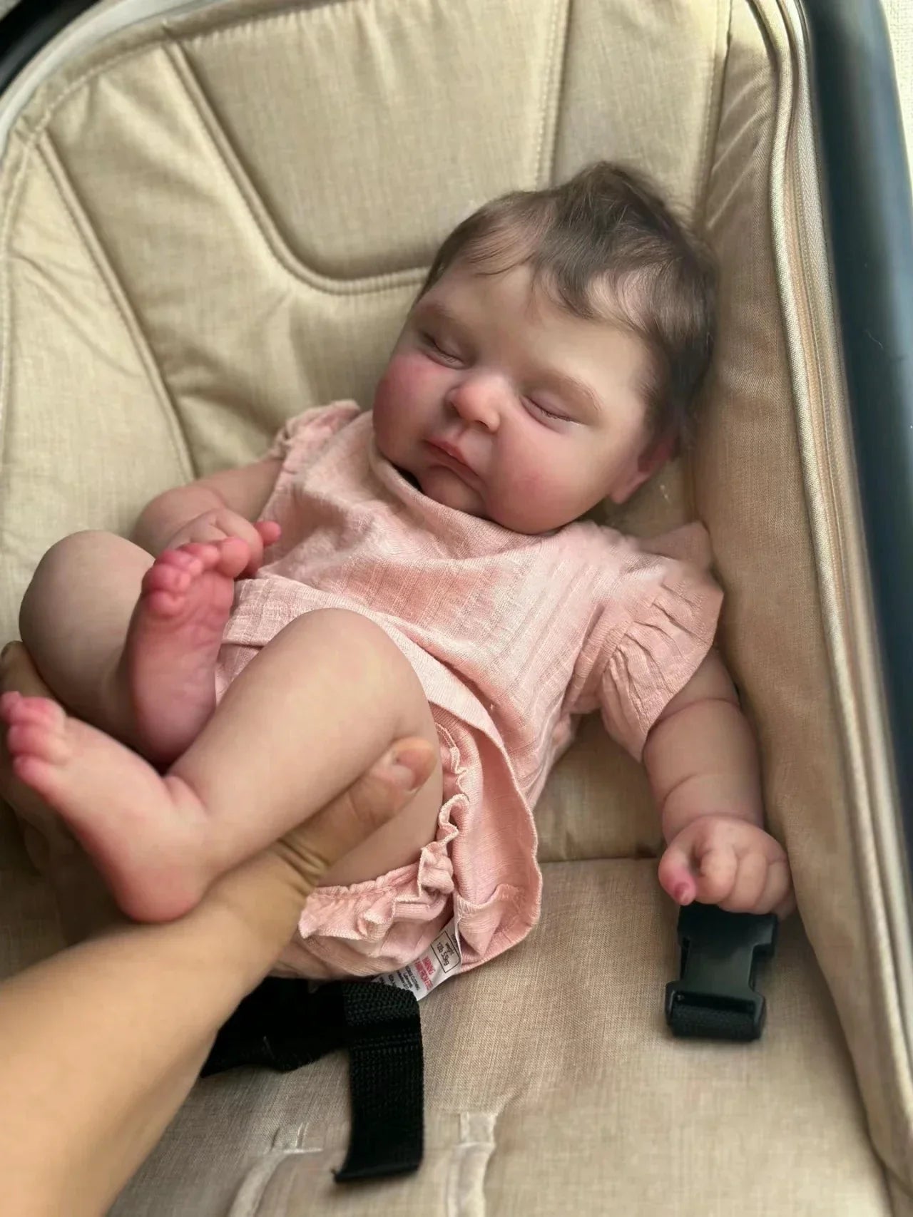 Peaches realistic Soft Cloth Body, Hand-Rooted Hair