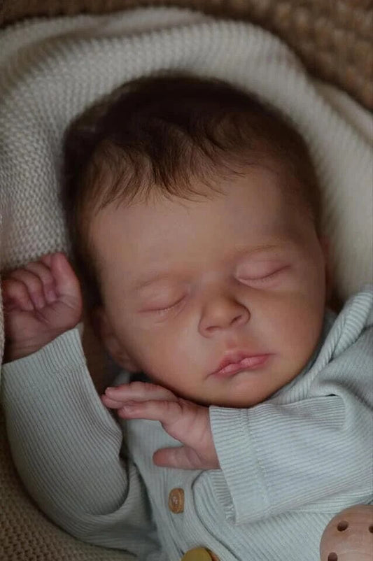 Jude, poupée bébé reborn endormie