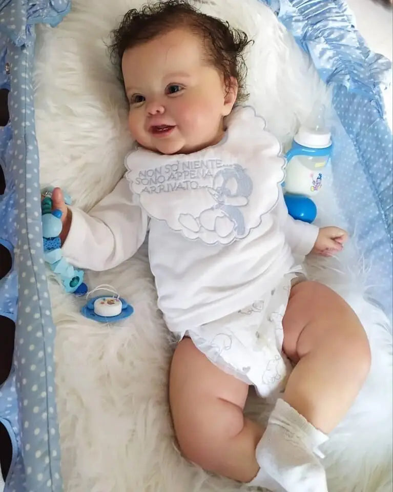 smiley faced reborn baby doll Alex