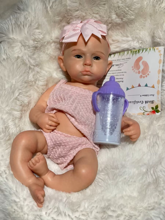 Cameron, poupée reborn tout silicone ultra élastique 13 pouces