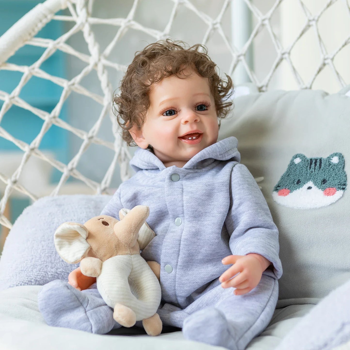Soft Silicone Real Touch Reborn Baby Boy Doll: 22-Inch Full-Body
