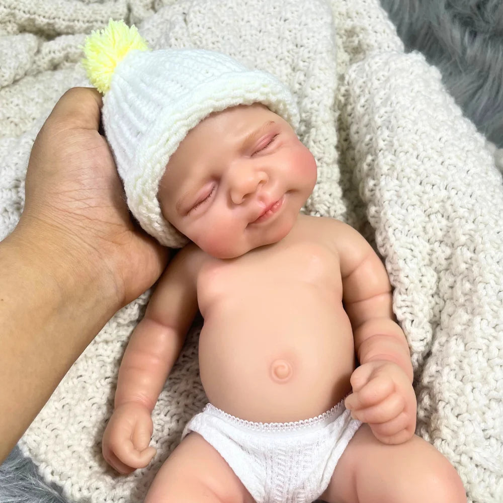 Elise – 12-Inch Mini Full Silicone Sleeping Reborn Baby Girl Doll