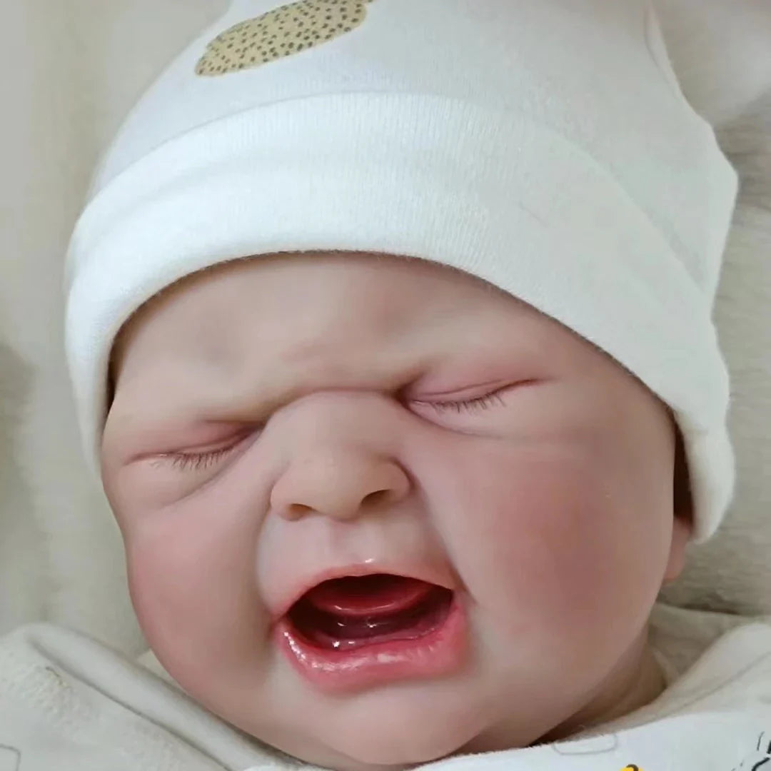 Poupée bébé nouveau-né qui pleure, cheveux peints (garçon/fille)
