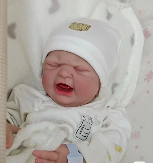 Newborn crying baby doll with painted hair (boy/girl)