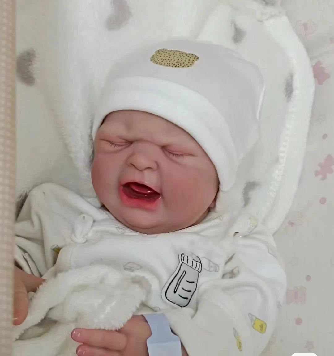 Poupée bébé nouveau-né qui pleure, cheveux peints (garçon/fille)