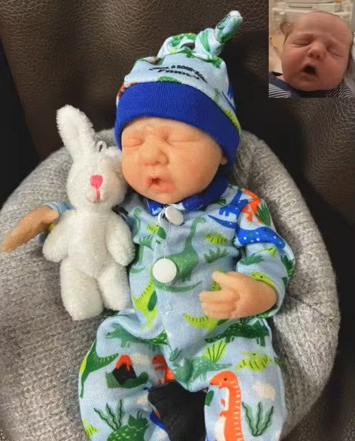 mini reborn doll boy sleeping