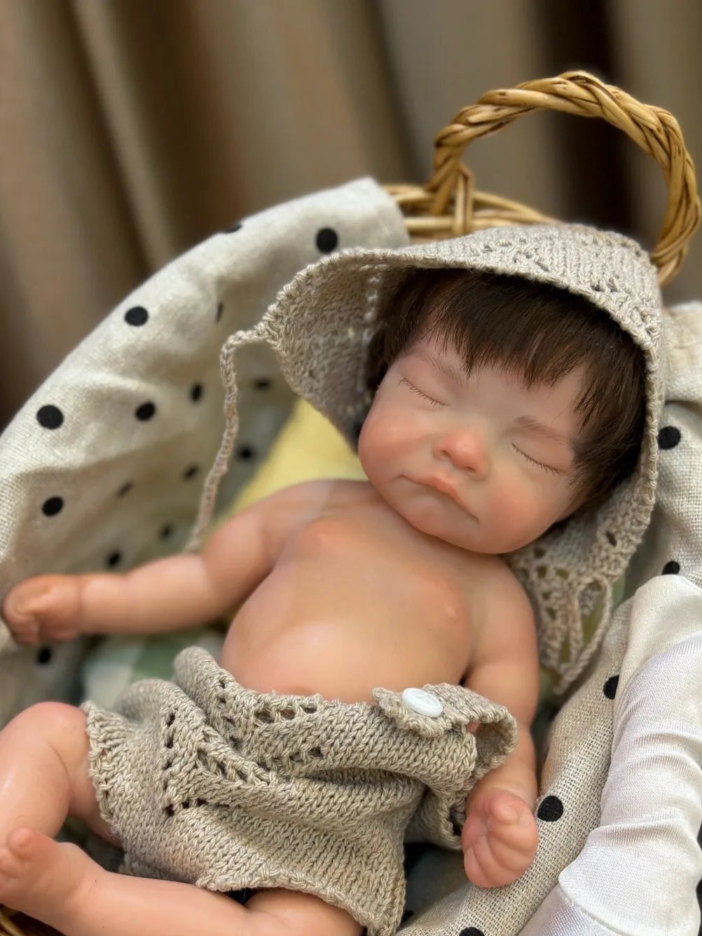 Realistic Full Body Silicone Reborn Baby Girl Doll with Rooted Hair