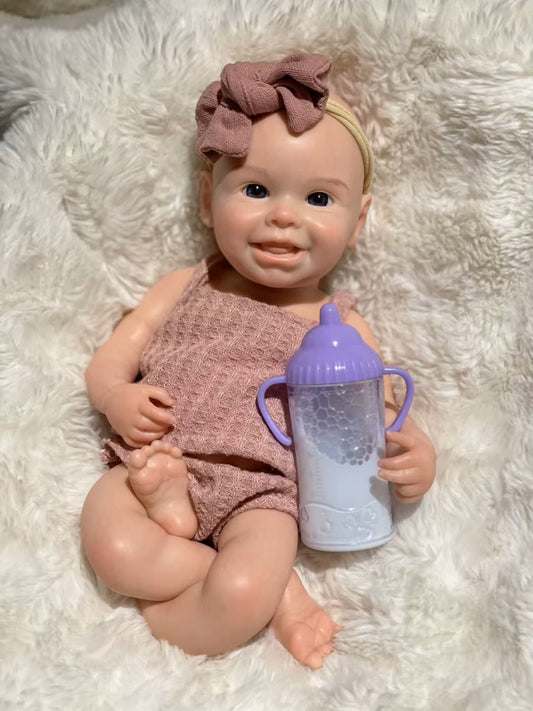 Harper, poupée reborn tout silicone ultra élastique 13 pouces