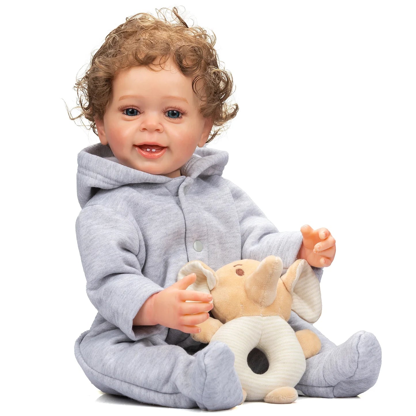 Soft Silicone Real Touch Reborn Baby Boy Doll: 22-Inch Full-Body