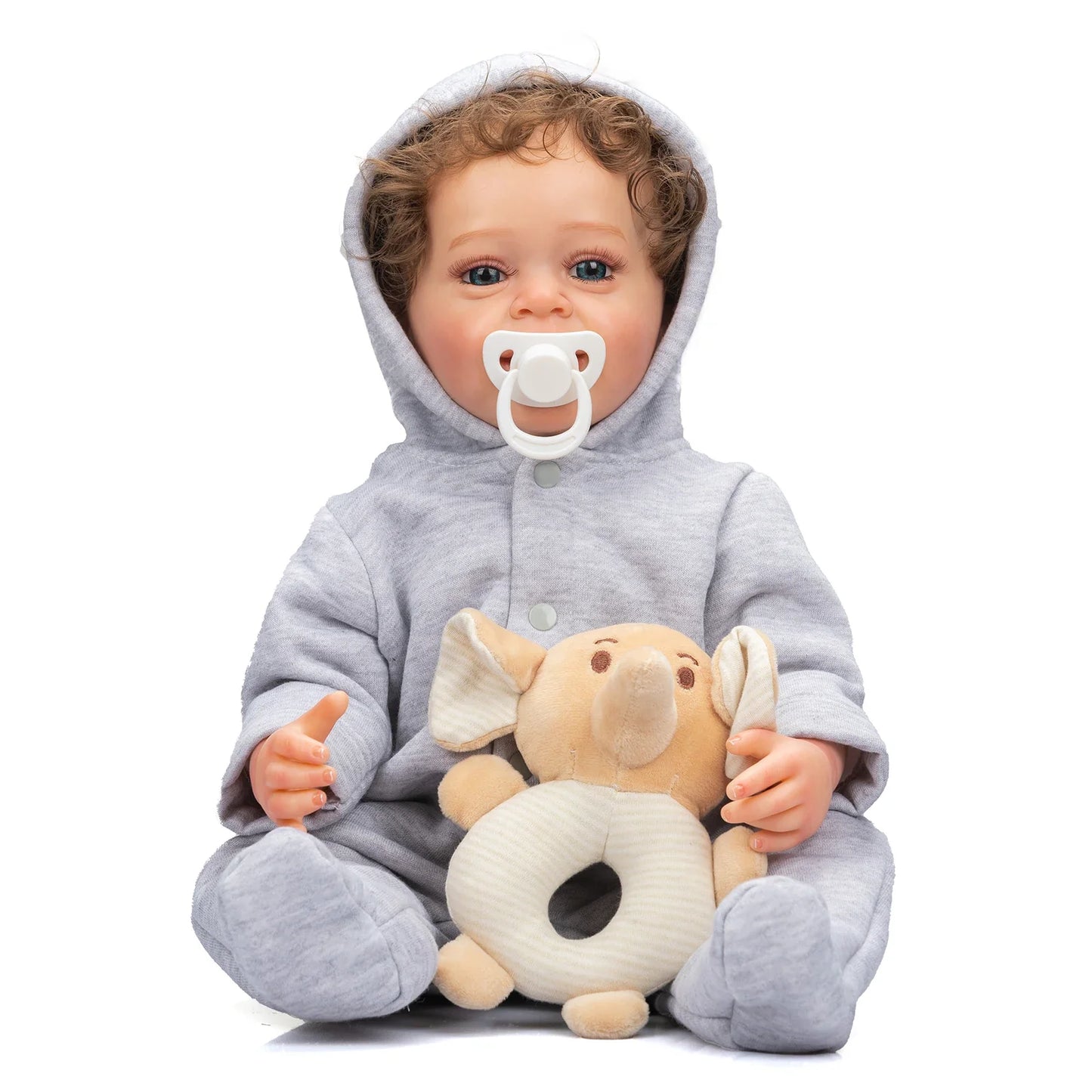 Soft Silicone Real Touch Reborn Baby Boy Doll: 22-Inch Full-Body