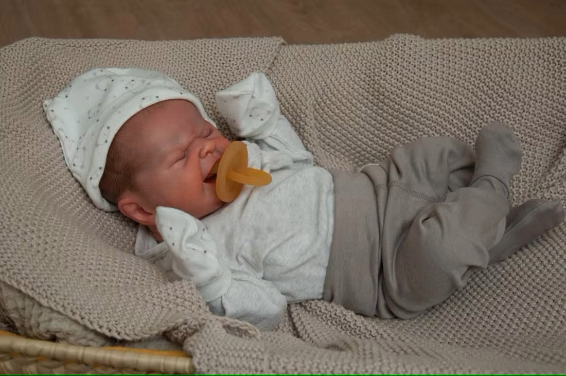 19-Inch Handmade Reborn Baby Doll – Realistic Crying Baby