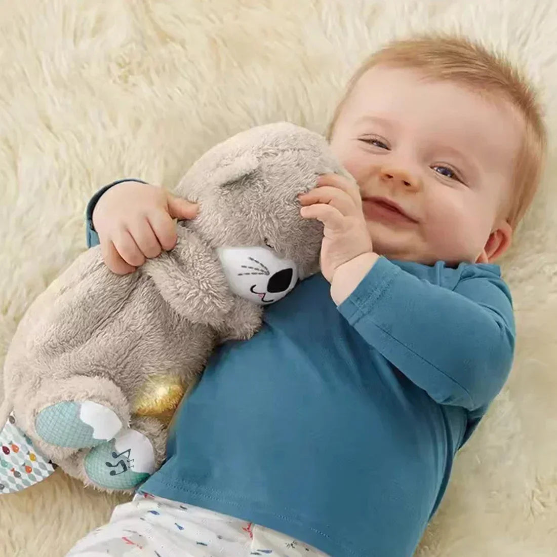 Baby Breathable Bear Baby Soothing Otter Stuffed Doll Toy