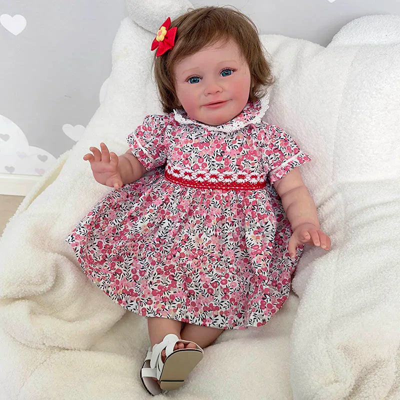 Reborn Doll Zoe Lifelike Soft Cloth Body 24 inches