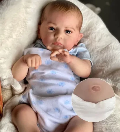 Realistic Cameron, lifelike reborn baby doll in diapers