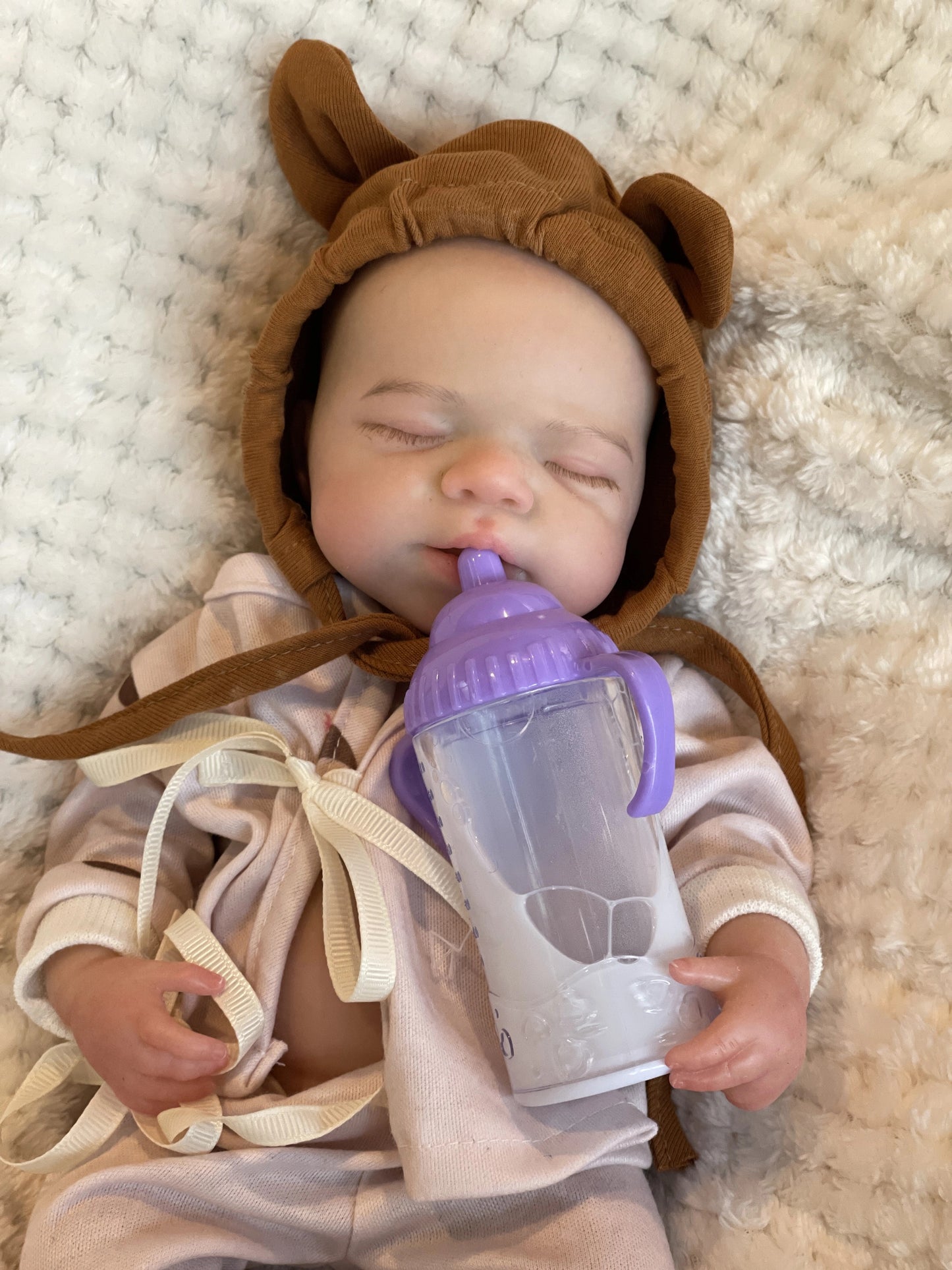 Pascale Reborn Baby girl Doll 13-Inch Open Mouth super Silicone