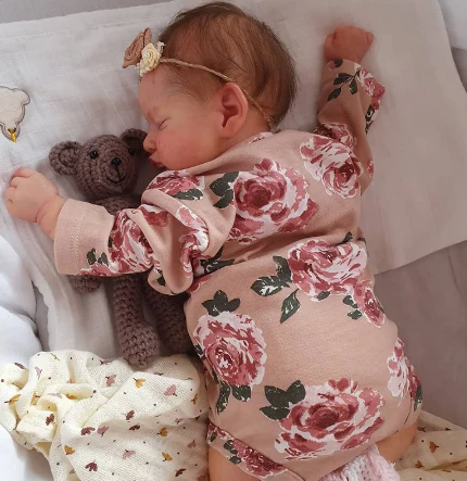 reborn newborn baby doll sleeping rosalie