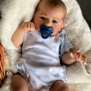 Realistic Cameron, lifelike reborn baby doll in diapers