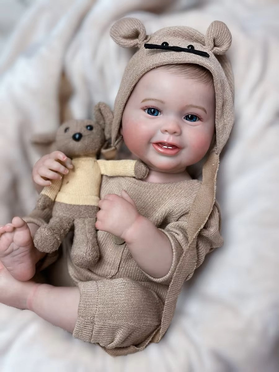 reborn baby boy smiling newborn 18 inch doll