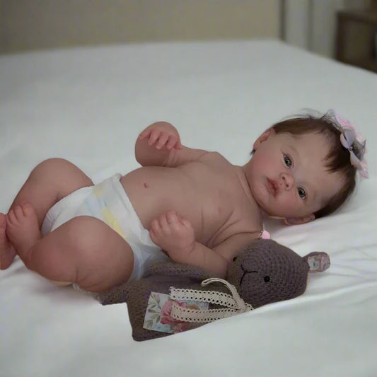 reborn doll girl baby awake