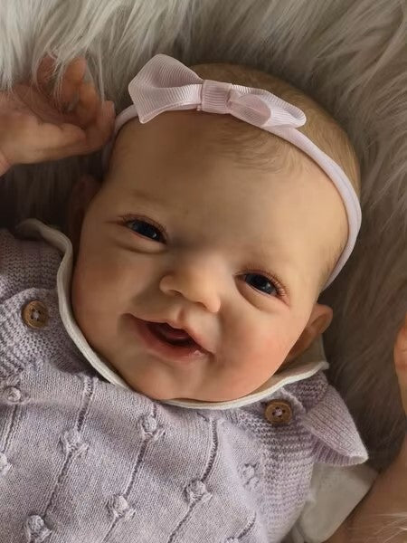 reborn baby doll realistic Charlie smiling