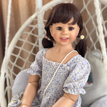 Poupée bébé reborn 47 pouces articulée tout corps, petite fille