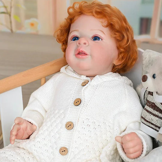 24-Inch Realistic Reborn Baby Doll with Teddy Companion