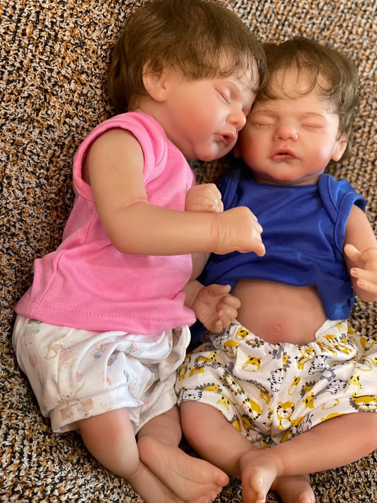 Adorables jumeaux reborn garçon et fille | Poupées bébé jumeaux réalistes Canada