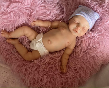 Poupée bébé nouveau-né fille endormie 27 cm