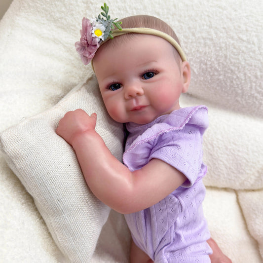 Elsi – 19” Hand-Painted Realistic Reborn Doll with Full Silicone Vinyl Body