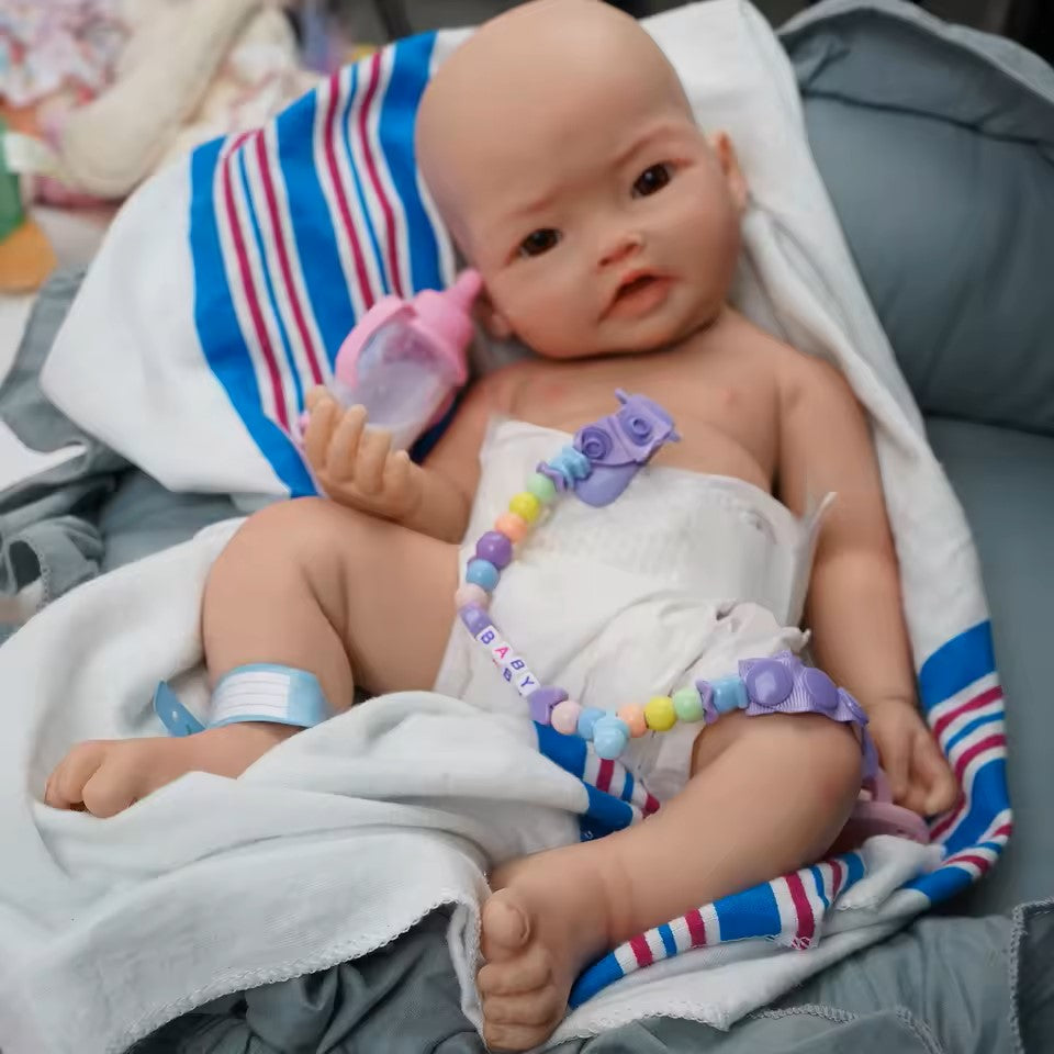 Reborn silicone reborn baby doll open eyes