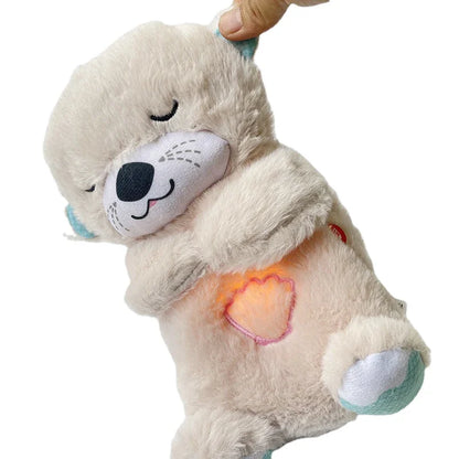 Ours et loutre en peluche apaisants respirants pour bébé