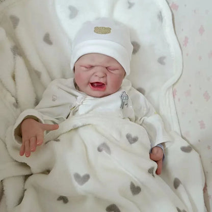 Poupée bébé nouveau-né qui pleure, cheveux peints (garçon/fille)