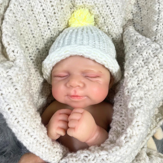 Elise – 12-Inch Mini Full Silicone Sleeping Reborn Baby Girl Doll
