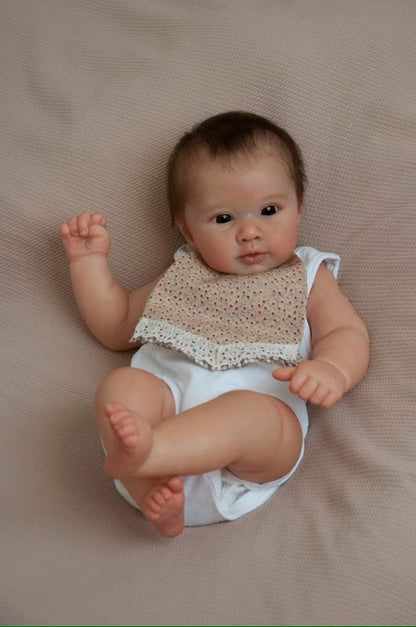 Pipy, poupée bébé reborn à corps en tissu