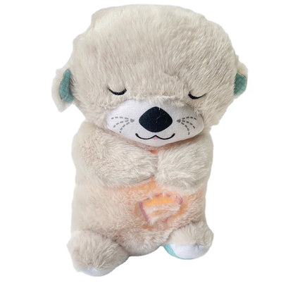 Ours et loutre en peluche apaisants respirants pour bébé