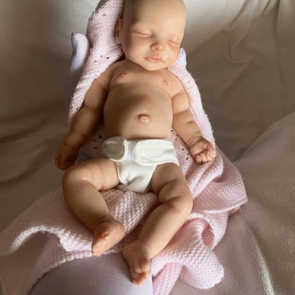 Poupée bébé nouveau-né fille endormie 27 cm