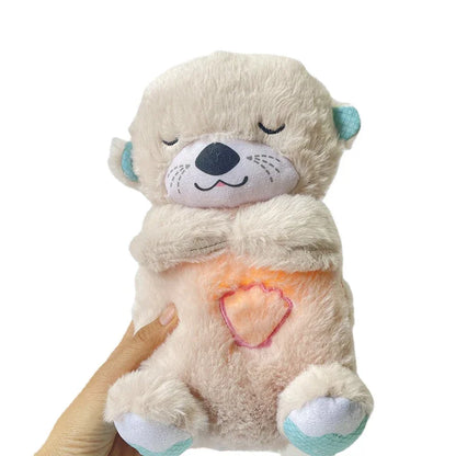 Ours et loutre en peluche apaisants respirants pour bébé