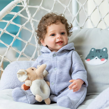 Soft Silicone Real Touch Reborn Baby Boy Doll: 22-Inch Full-Body