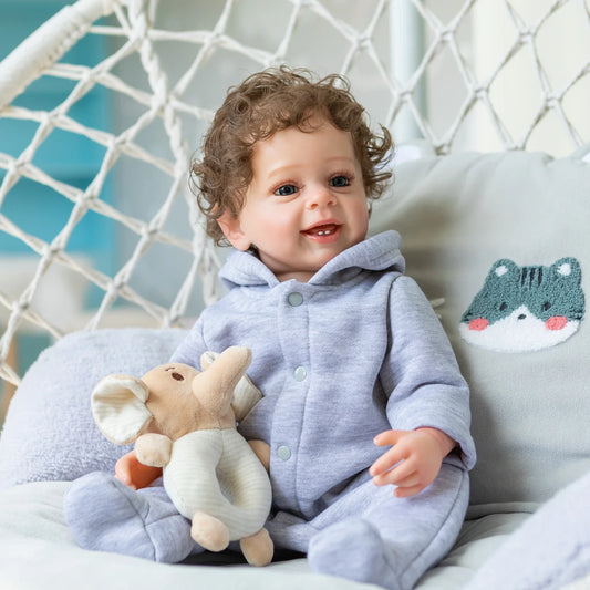 Poupée bébé reborn garçon en silicone doux Real Touch : 22 pouces tout corps
