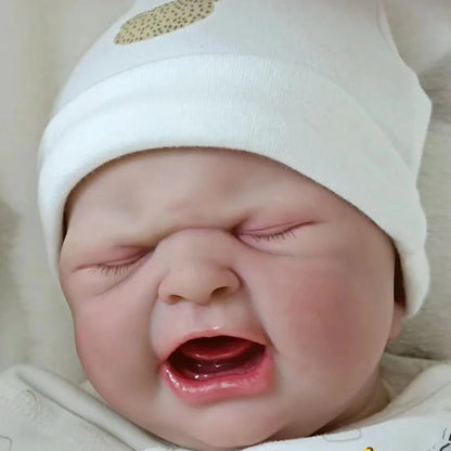 Poupée bébé nouveau-né qui pleure, cheveux peints (garçon/fille)
