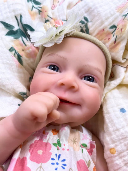 Sebastia – 13-Inch Full Silicone Reborn Baby Girl Doll with Blue Eyes