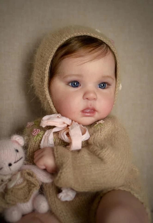 Liana – Hand-Rooted Reborn Baby Doll (19-Inch Soft Cloth Body)