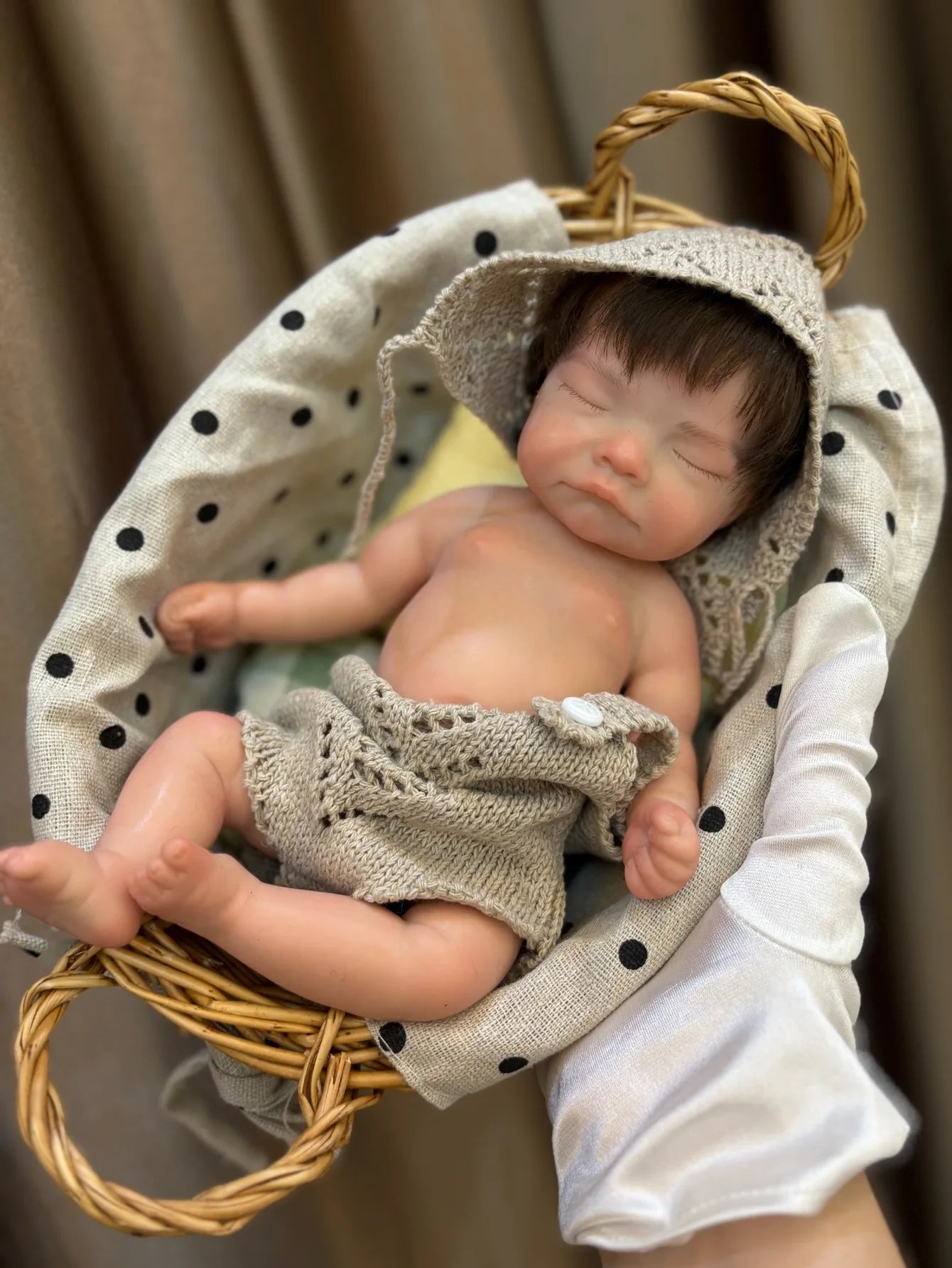 Realistic Full Body Silicone Reborn Baby Girl Doll with Rooted Hair