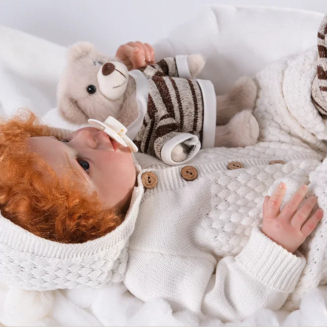24-Inch Realistic Reborn Baby Doll with Teddy Companion