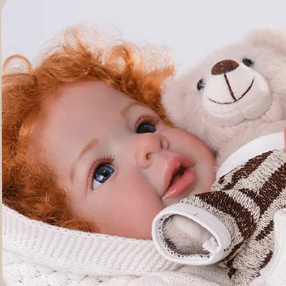 Poupée bébé reborn réaliste 24 pouces avec son nounours