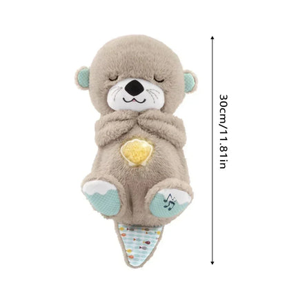 Ours et loutre en peluche apaisants respirants pour bébé